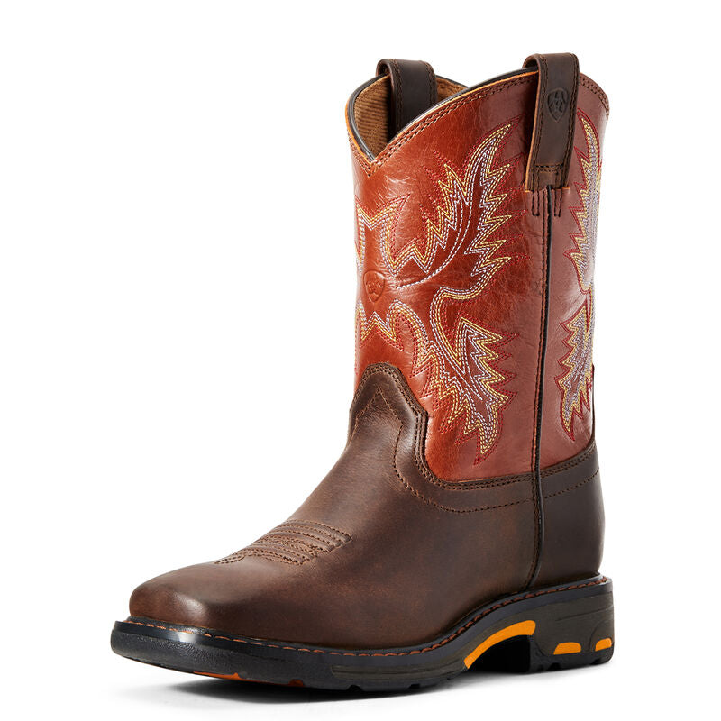 Ariat Kid's WorkHog Wide Square Toe Western Boot