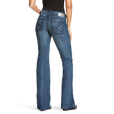 Ariat Women's Trouser Mid Rise Stretch Outseam Ella Wide Leg Jean