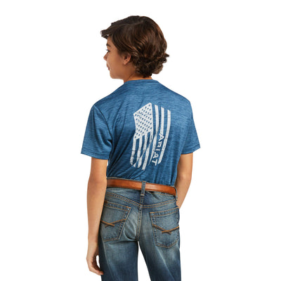 Ariat Boy's Charger Vertical Flag Tee