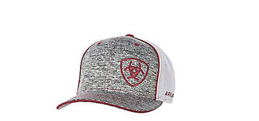 Ariat Embroidered Logo Grey & Burg Baseball Cap
