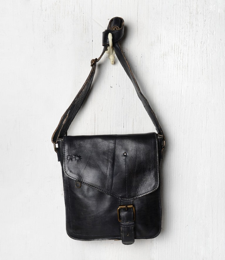 Bed Stu "Venice Beach" Black Rustic Shoulder Bag