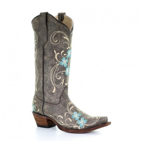 Circle G by Corral Women's Floral Embroidery Western Boots