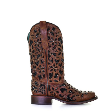 Corral Women's Inlay Embroidery & Stud Western Boots