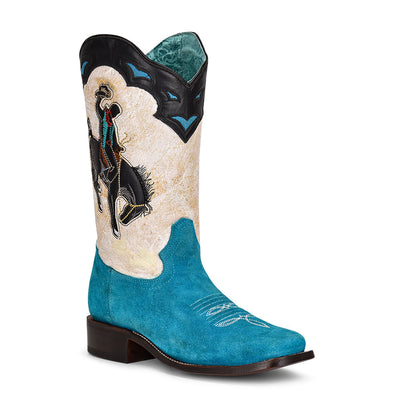 Corral Women's Blue Suede Western Boot