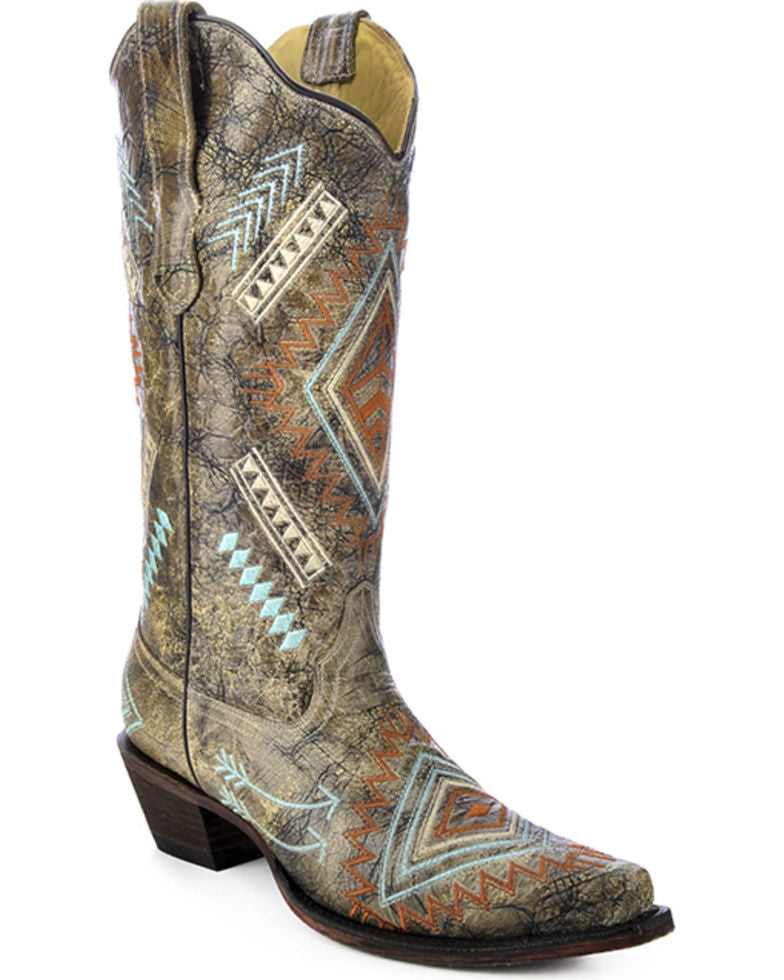 Corral Women's Diamond Embroidered Western Boot