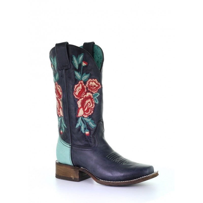 Corral Women's Floral Embroidery Western Boot