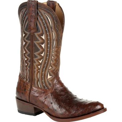 Durango Men's Exotic Full Quill Oiled Saddle Western Boot