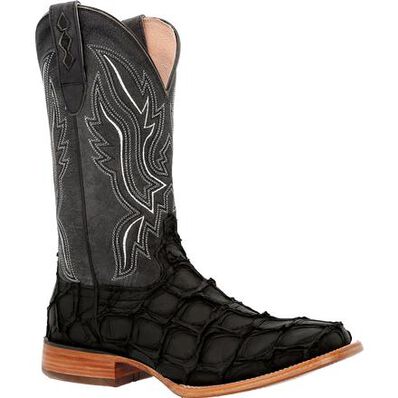 Durango Men's Exotic Pirarucu Matte Black Western Boot
