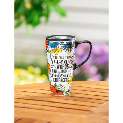 Evergreen Ceramic Travel Cup - Swear Words