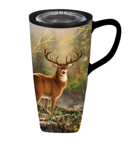 Evergreen Ceramic Travel Cup - White Tail