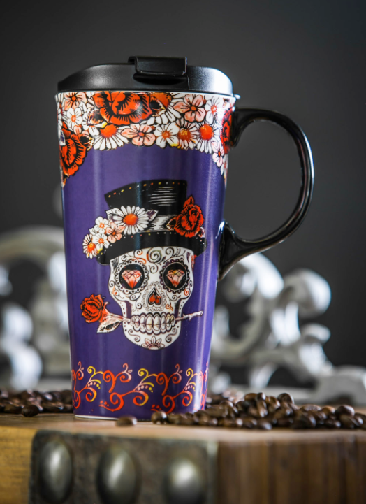 Evergreen Ceramic Travel Cup - Day of the Dead