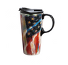 Evergreen Ceramic Travel Cup - American Flag