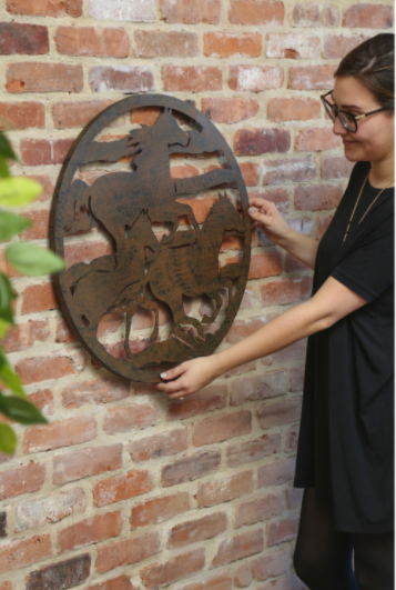 Evergreen Laser Cut Horses Outdoor Metal Wall Decor - IN PURCHASE STORE ONLY