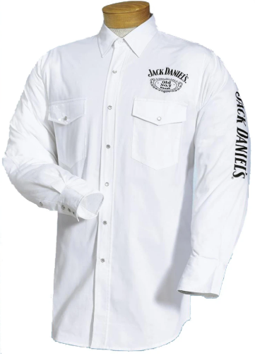 Ely & Walker Men's Jack Daniels Long Sleeve Western Shirt - White