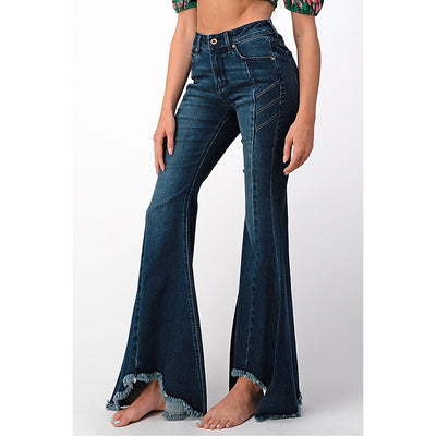 Grace of LA Women's High Waisted Flare Jeans