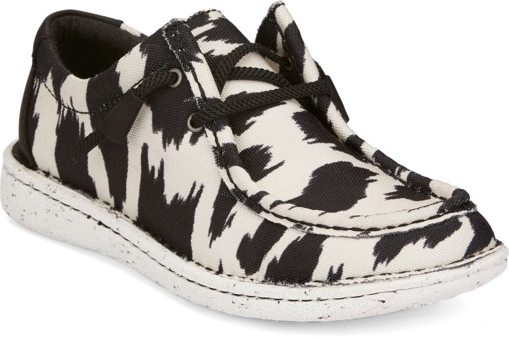 Justin Women's Hazer Cow Print Lace-Up Casual Shoe