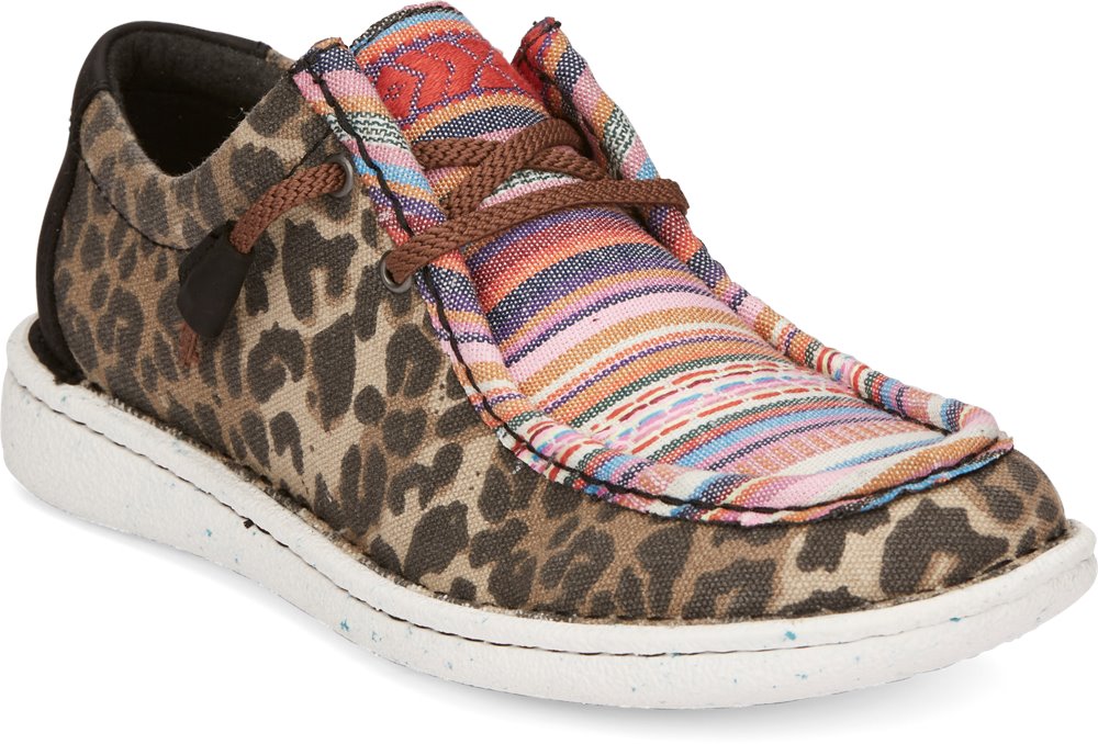Justin Women's Hazer Leopard Serape Lace-Up Casual Shoe