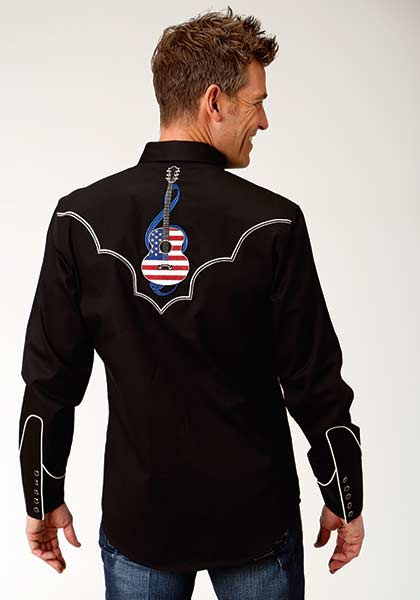 Mens western 2025 shirts embroidered