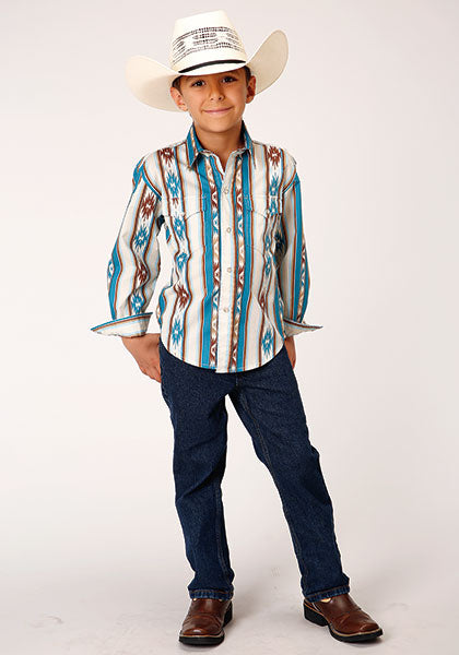 Roper Boy's Retro Stripe Shirt - Centerville Western Store