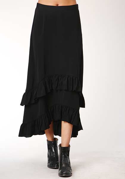 Crepe Skirt In Black - Shady And Katie - Shady And Katie