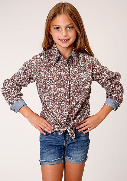 Girl's Frontier Floral Print Shirt