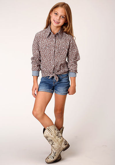 Girl's Frontier Floral Print Shirt
