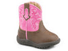 Roper Infants Pink Faux Leather Western Boots