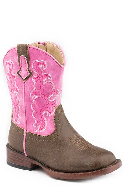 Roper Toddler Pink Faux Leather Boot