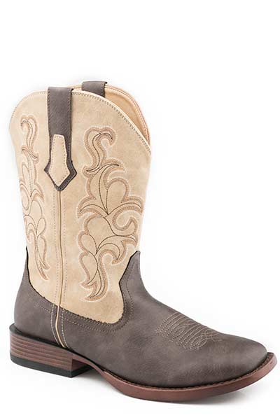 Roper Little Kids Tan Faux Leather Boot