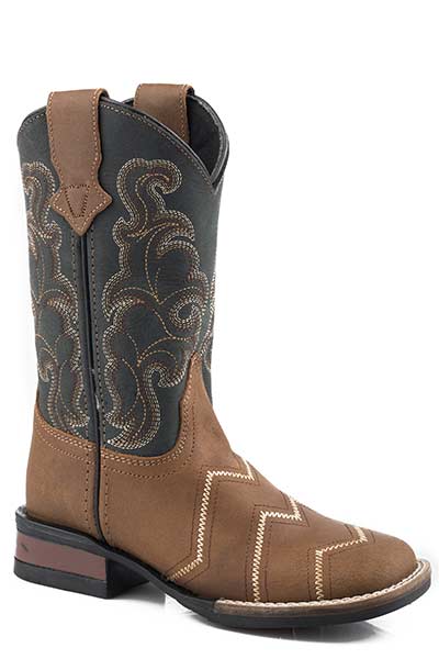 Roper Kid's Chevron Stitch Design Western Boot