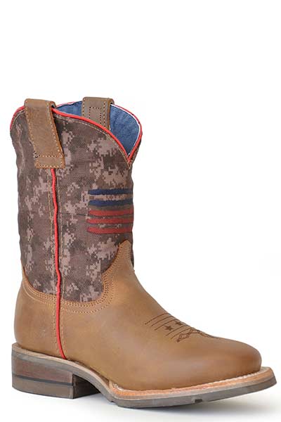 Roper Little Kid's Flag & Camo Shaft Boot