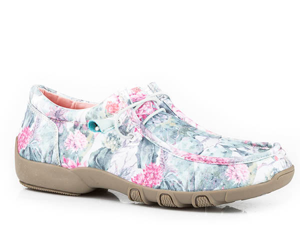 Roper Women's Canvas Floral Driving Moccasin