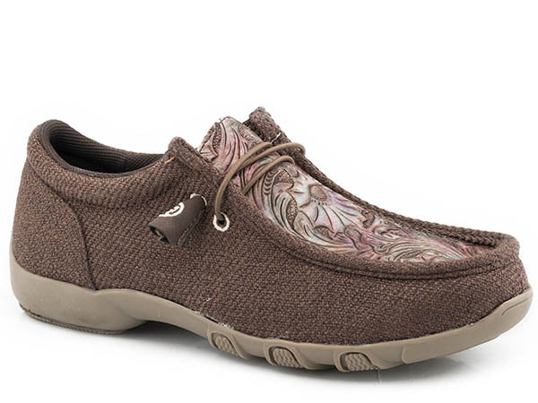Roper Women's Embossed Vamp Canvas Driving Moc