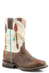 Roper Big Kid's Embroidered Arrow-Feather Western Boot