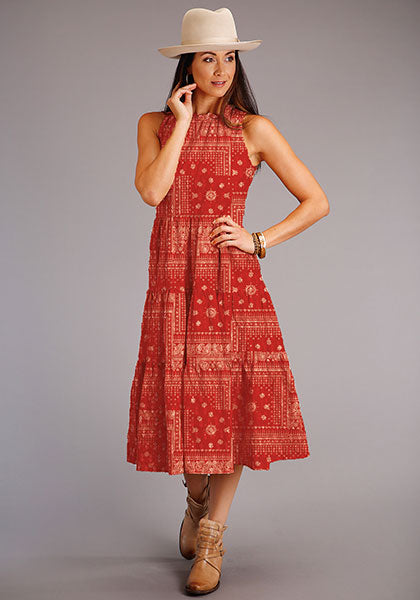 Crimson Red Western Style Long Maxi | Suraiya Fashion