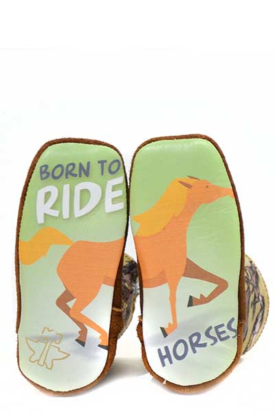 Tin Haul Infants Born To Ride Soft Sole Boot