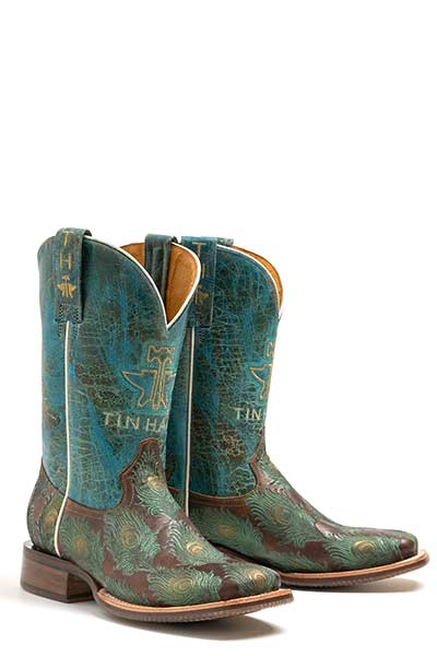 Tin Haul Women's Feather Plume Western Boot