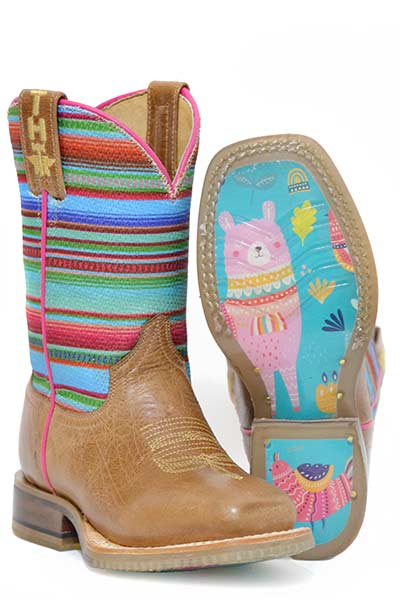 Roper Big Kid's Llama Queen Sole Western Boot