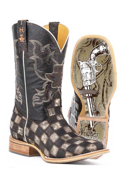 Tin Haul Men's "Gun Metal Check" Western Boot
