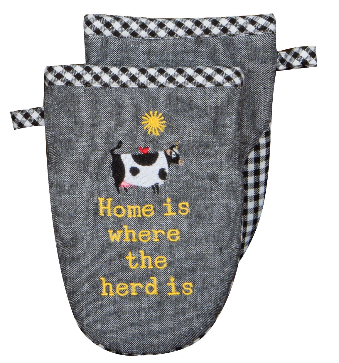 Kay Dee Designs - Farm Charm Cow Embroidered Grabber Mitt