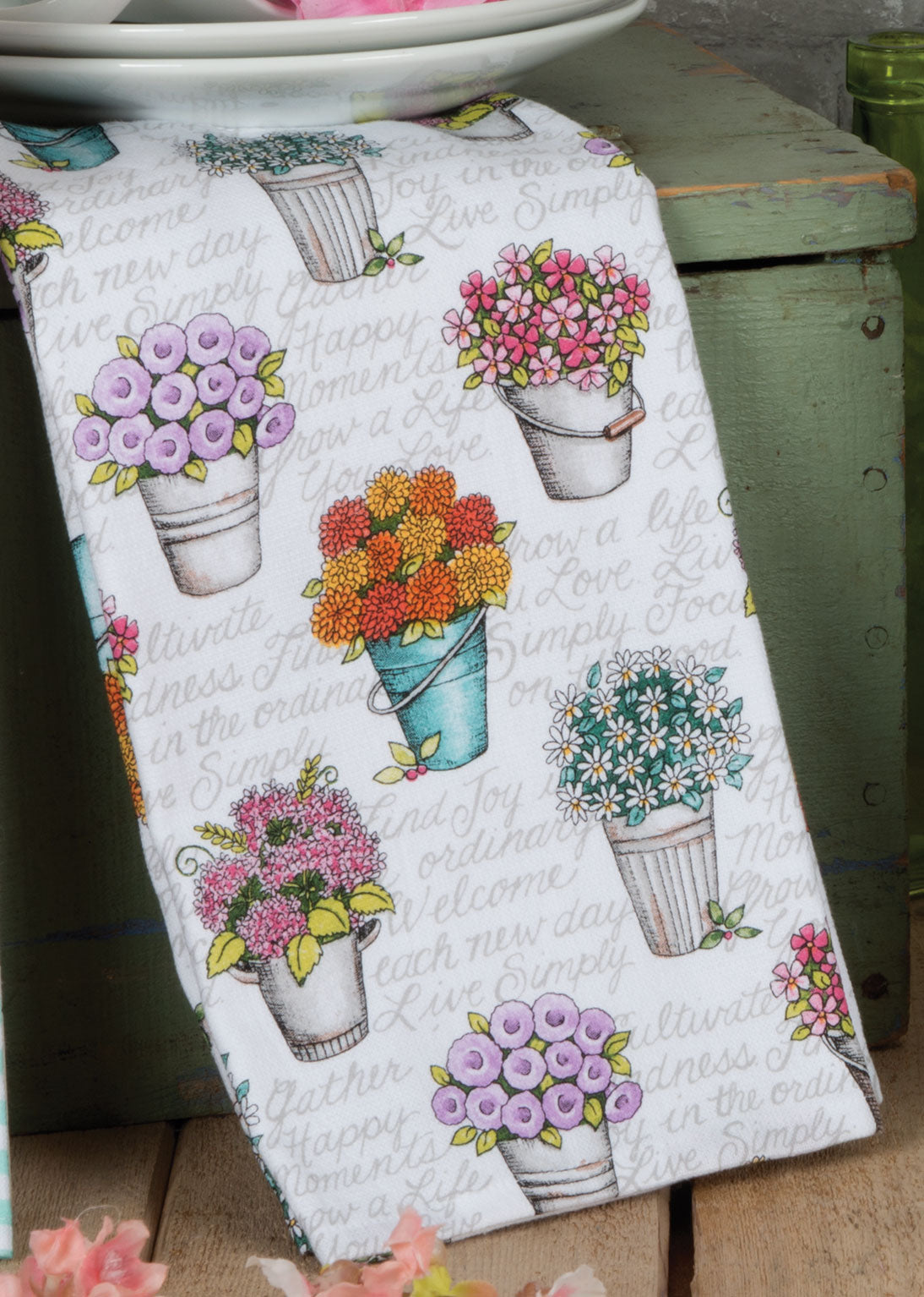 Kay Dee Designs - Live Simply Floral Dual Purpose Terry Towel
