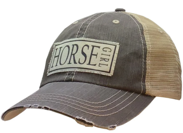 Vintage Life "Horse Girl" Distressed Trucker Cap