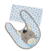 Maison Chic Dandy the Donkey Boxed Bib & Burp Gift Set