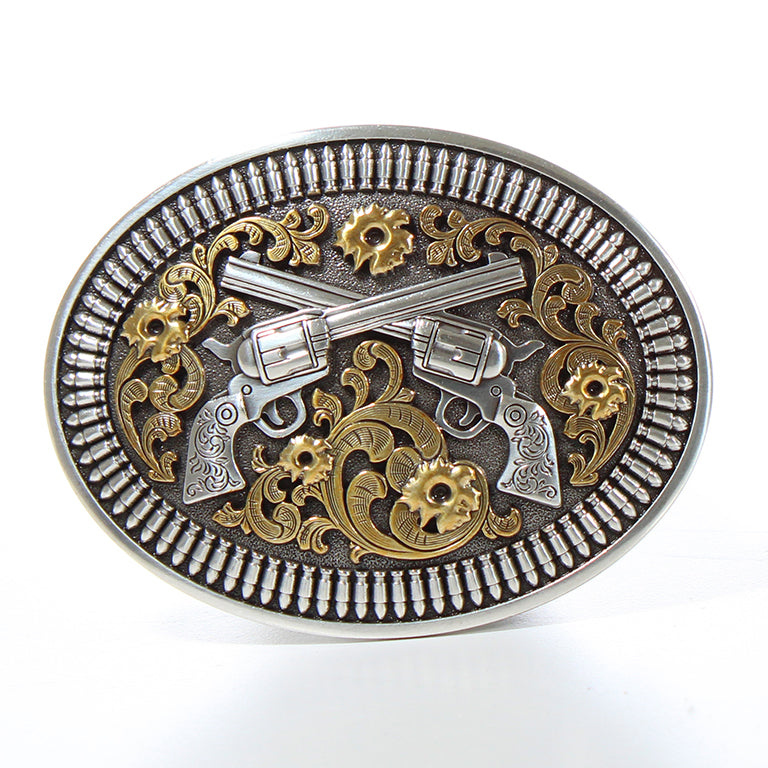Nocona by M&F Men's Floral Revolver Buckle