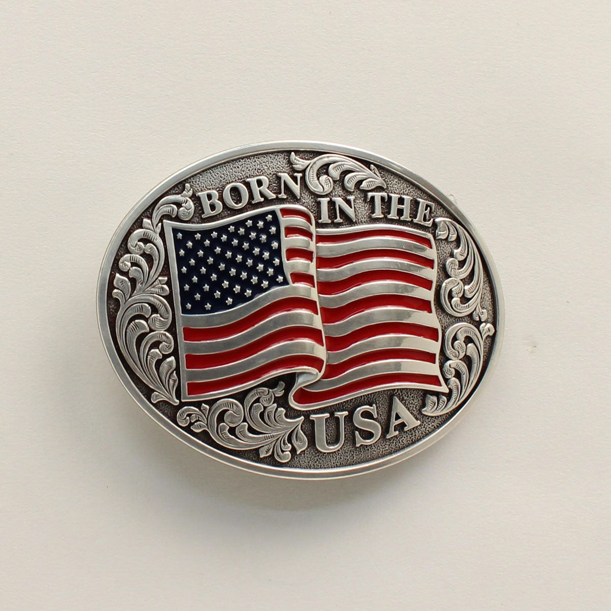 Waving American Flag" Western Belt Buckle - Wild West Living