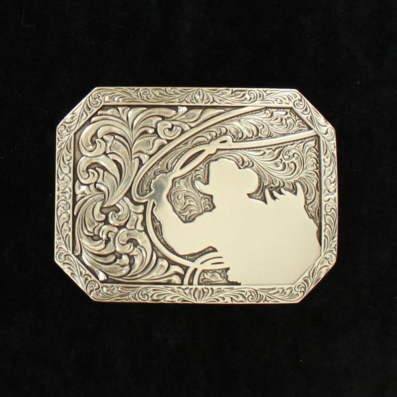 Rectangle Stamped Edge Cowboy Roping LASRP - Centerville Western Store