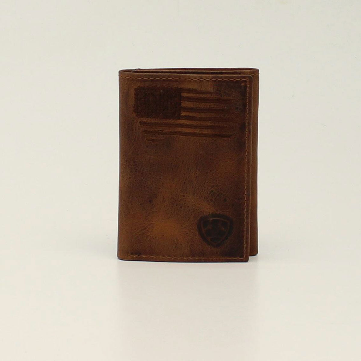 Ariat Men's USA Flag Shield Logo Wallet
