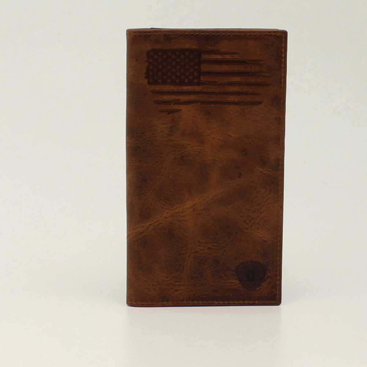 Ariat Men's USA Flag Shield Logo Rodeo Wallet