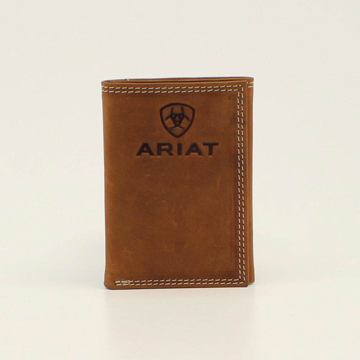 Ariat Men's Embossed Logo Trifold Wallet
