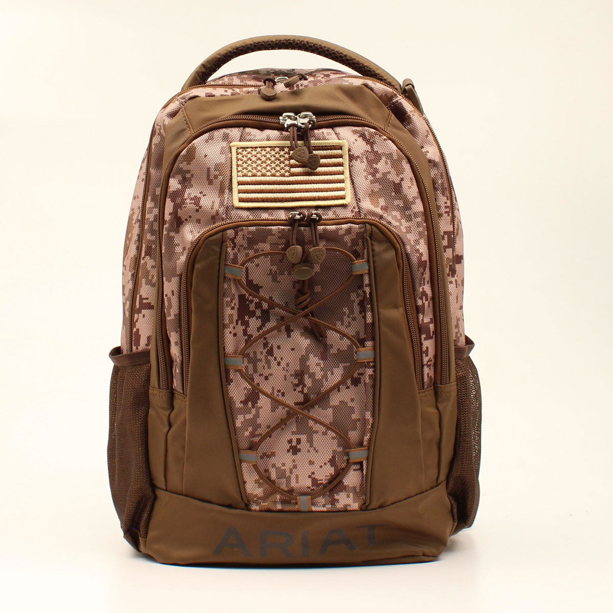 Ariat USA Flag Patch Brown Backpack